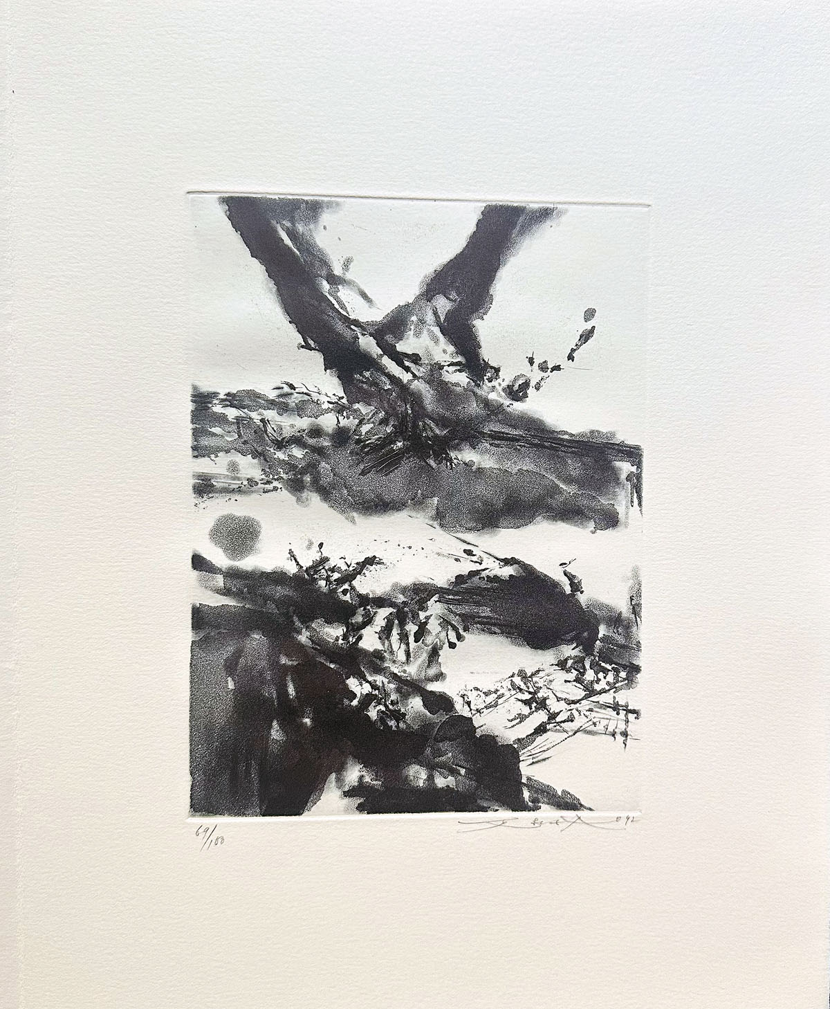 Zao Wou-Ki; Pierre Seghers. clats. With an etching by Zao Wou-Ki, 1992.